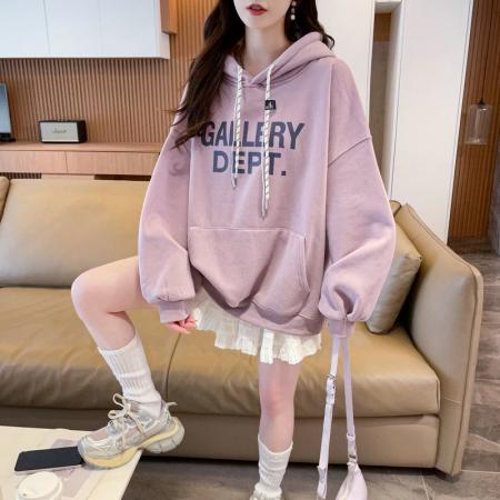 FA44810# 仿华棉复合新款韩版宽松薄款连帽卫衣女 服裝批發女裝批發服飾貨源