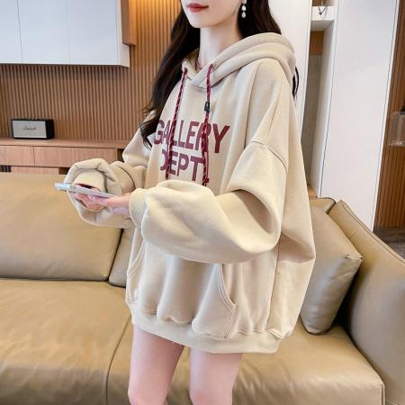 FA44810# 仿华棉复合新款韩版宽松薄款连帽卫衣女 服裝批發女裝批發服飾貨源