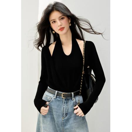 FA44864# 针织衫毛衣秋季卡通新款软糯绵羊绒两件套上衣 服裝批發女裝批發服飾貨源