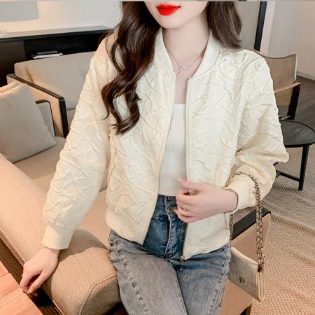FA44935# 高级感小香风外套女春秋时尚棒球服小个子短款夹克上衣 服裝批發女裝批發服飾貨源