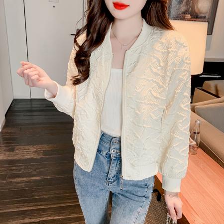 FA44935# 高级感小香风外套女春秋时尚棒球服小个子短款夹克上衣 服裝批發女裝批發服飾貨源