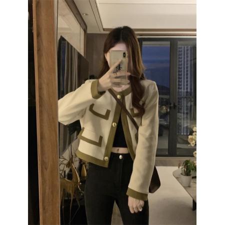 FA45203# 小香风外套女春秋新款宽松设计感外搭短款开衫上衣 服裝批發女裝批發服飾貨源