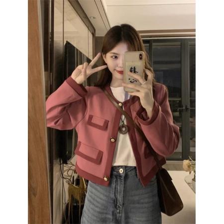 FA45203# 小香风外套女春秋新款宽松设计感外搭短款开衫上衣 服裝批發女裝批發服飾貨源