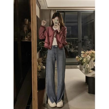 FA45203# 小香风外套女春秋新款宽松设计感外搭短款开衫上衣 服裝批發女裝批發服飾貨源