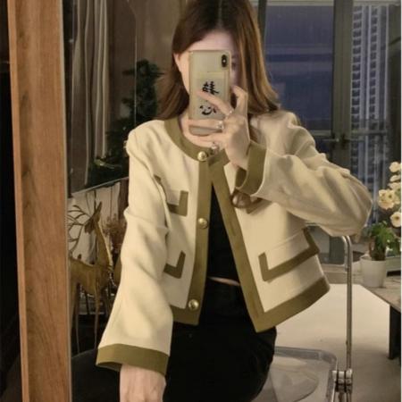 FA45203# 小香风外套女春秋新款宽松设计感外搭短款开衫上衣 服裝批發女裝批發服飾貨源