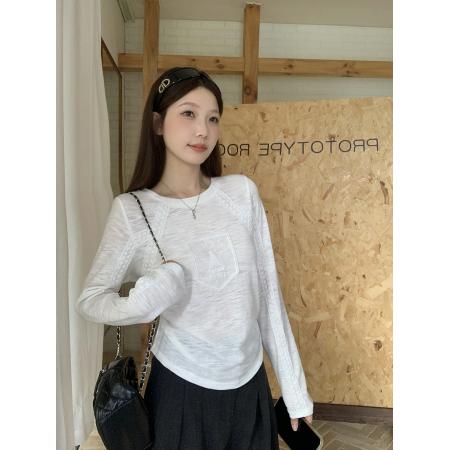 FA45234# 秋装新款胖mm大码女韩系蕾丝miu系少女感上衣 服裝批發女裝批發服飾貨源