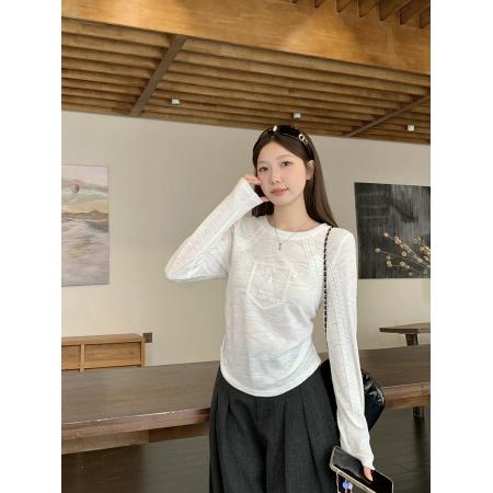 FA45234# 秋装新款胖mm大码女韩系蕾丝miu系少女感上衣 服裝批發女裝批發服飾貨源