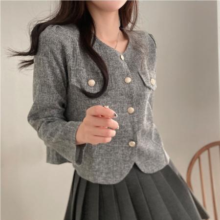 FA45319# 小香风短外套女长袖秋装新款时尚气质夹克外搭开衫上衣百搭 服裝批發女裝批發服飾貨源