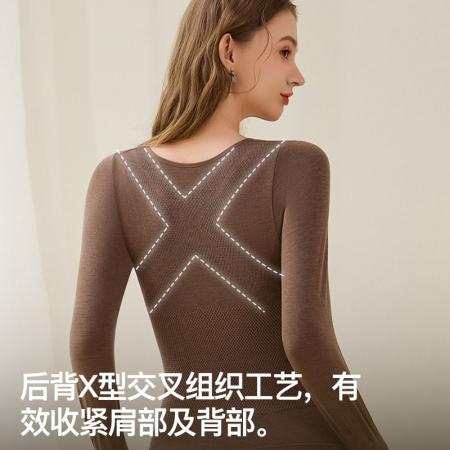 保暖内衣女套装秋衣秋裤无缝修身显瘦新款无痕美体套装 服裝批發女裝批發服飾貨源