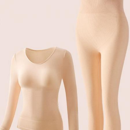 保暖内衣女套装秋衣秋裤无缝修身显瘦新款无痕美体套装 服裝批發女裝批發服飾貨源