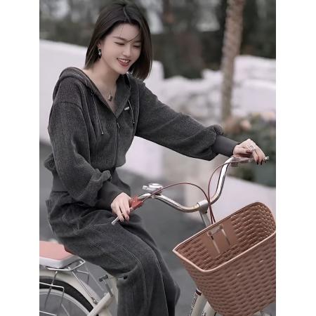 高级感休闲运动套装女春秋新款时尚洋气宽松显瘦阔腿裤两件套 服裝批發女裝批發服飾貨源