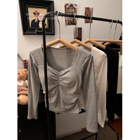 秋冬保暖磨毛加绒加厚内搭打底衫修身长袖上衣女 服裝批發女裝批發服飾貨源