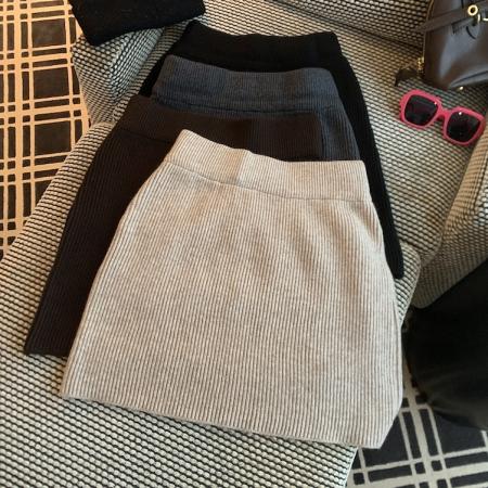 FA45186# 秋冬复古高腰包臀半身裙 服裝批發女裝批發服飾貨源