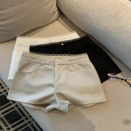 FA45187# 秋冬气质西装缎面短裤 服裝批發女裝批發服飾貨源