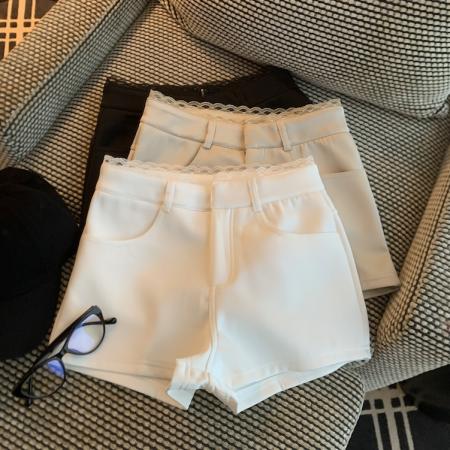 FA45187# 秋冬气质西装缎面短裤 服裝批發女裝批發服飾貨源