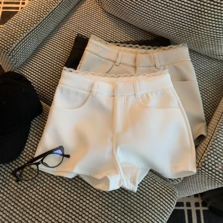 FA45187# 秋冬气质西装缎面短裤 服裝批發女裝批發服飾貨源