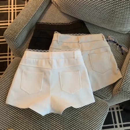 FA45187# 秋冬气质西装缎面短裤 服裝批發女裝批發服飾貨源