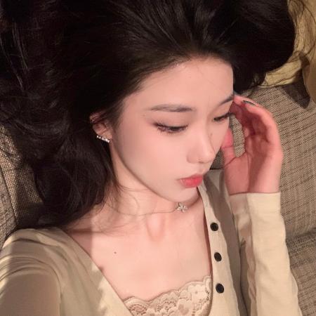 FA45254# 人棉千禧古早字母印花小上衣简约v领蕾丝休闲百搭长袖秋 服裝批發女裝批發服飾貨源