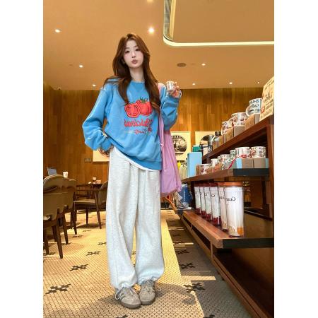 FA45261# 韩系穿搭趣味番图案卫衣女小众休闲宽松百搭上衣 服裝批發女裝批發服飾貨源