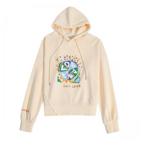 FA45267# 设计感小众连帽卫衣女秋季薄款新款chic早春别致上衣 服裝批發女裝批發服飾貨源