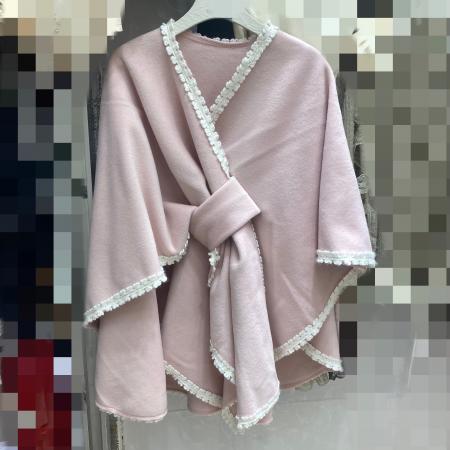 FA45303# 秋冬斗篷披肩保暖百搭中长款开衫旗袍外搭披风围巾厚羊绒 服裝批發女裝批發服飾貨源