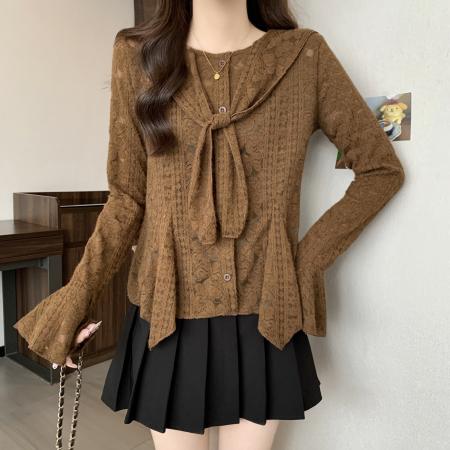 FA45315# 大码秋季新款时尚蕾丝收腰显瘦遮肉披肩两件套上衣女 服裝批發女裝批發服飾貨源