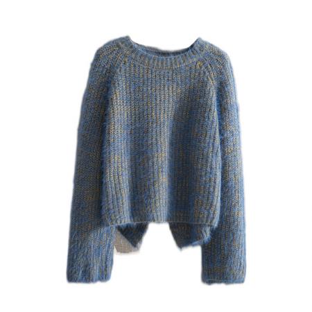 FA45325# 欧货重工高级感羊绒衫浣熊绒纯手工编织毛衣开衫女冬 服裝批發女裝批發服飾貨源