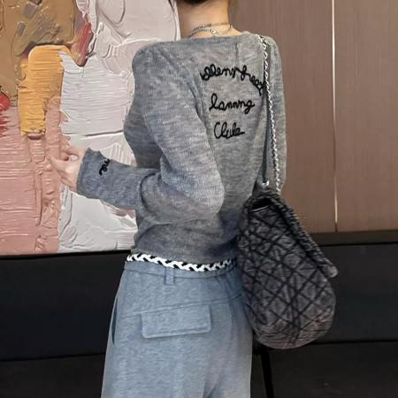 FA45397# 新款李秋季新款针织衫显瘦修身外套百搭上衣厚毛衣 服裝批發女裝批發服飾貨源