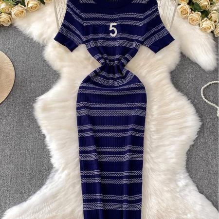 FA45430# 松弛感休闲穿搭女秋装一整套甜美刺绣立领长袖针织上衣高腰阔腿裤 服裝批發女裝批發服飾貨源