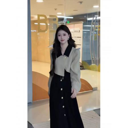 FA45436# 法式气质假两...