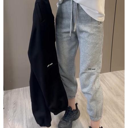 FA45566# 大码女装卫裤子女秋季新款高腰显瘦百搭直筒束脚裤 服裝批發女裝批發服飾貨源