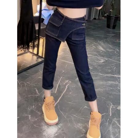 FA45567# 大码女装早秋季牛仔裤子女夏季薄款高腰显瘦百搭直筒烟管裤 服裝批發女裝批發服飾貨源