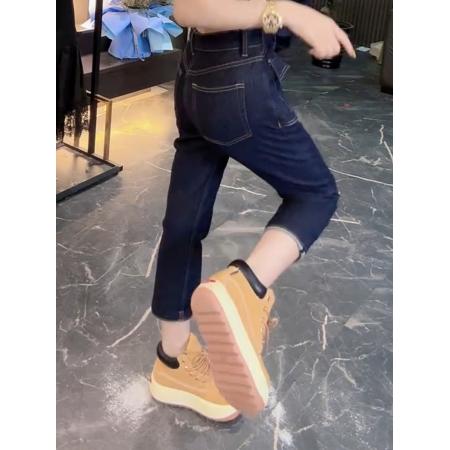 FA45567# 大码女装早秋季牛仔裤子女夏季薄款高腰显瘦百搭直筒烟管裤 服裝批發女裝批發服飾貨源