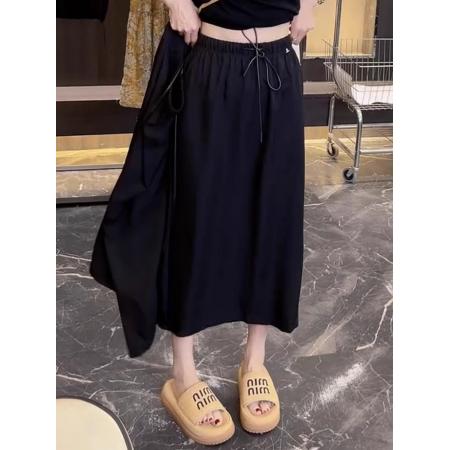 FA45568# 大码女装半身裙子女夏季薄款高腰显瘦百搭A字裙 服裝批發女裝批發服飾貨源