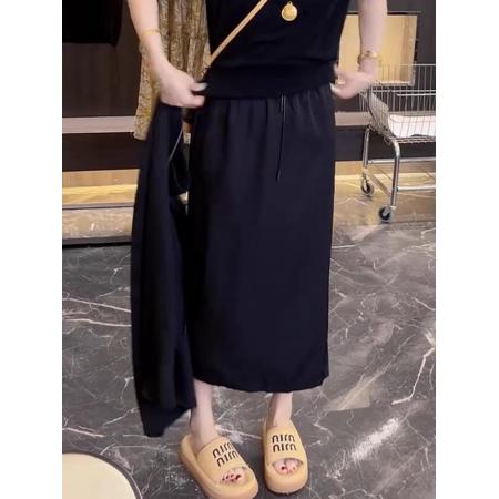 FA45568# 大码女装半身裙子女夏季薄款高腰显瘦百搭A字裙 服裝批發女裝批發服飾貨源