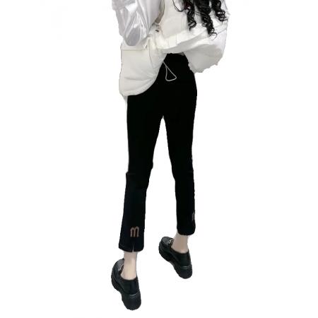 FA45569# 梨形身材微胖穿搭大码女装九分直筒烟管牛仔裤子女春季新款 服裝批發女裝批發服飾貨源