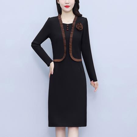 FA45613# 新款气质收腰显瘦中长款连衣裙装 服裝批發女裝批發服飾貨源