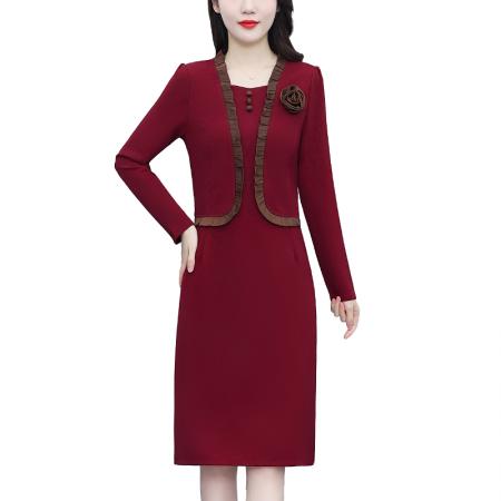 FA45613# 新款气质收腰显瘦中长款连衣裙装 服裝批發女裝批發服飾貨源