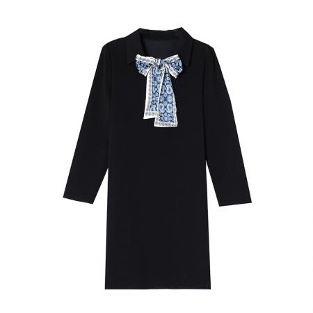 秋季新款大码宽松时尚中长裙子遮肉显瘦百搭打底连衣裙女 服裝批發女裝批發服飾貨源