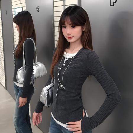 FA45763# 假两件拼接撞色长袖打底衫女秋季新款 服裝批發女裝批發服飾貨源