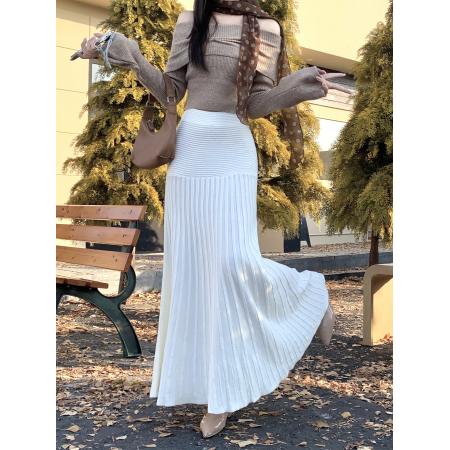 FA45771# 安可拉红针织鱼尾裙半身裙女包臀长裙加厚毛线一步半裙秋冬 服裝批發女裝批發服飾貨源