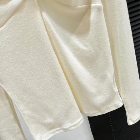 FA45784# 法式气质V领扭结长袖t恤女时尚小众修身显瘦打底衫 服裝批發女裝批發服飾貨源