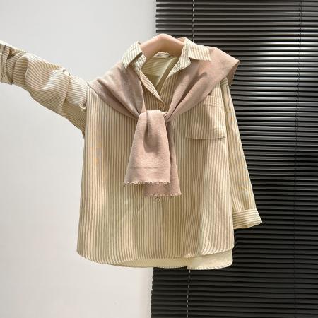 FA45787# 蓝色条纹披肩...