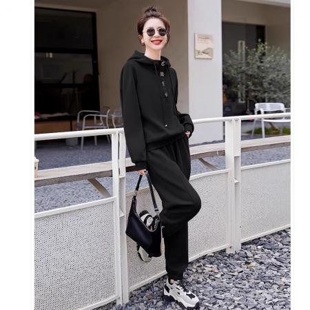 FA45875# 女士运动服套装秋装新款休闲时尚两件套卫衣欧货小个子爆款 服裝批發女裝批發服飾貨源