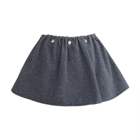 FA45895# 野生model腿%法式毛呢蓬蓬半身裙女秋冬a字显瘦伞裙辣妹短裙 服裝批發女裝批發服飾貨源