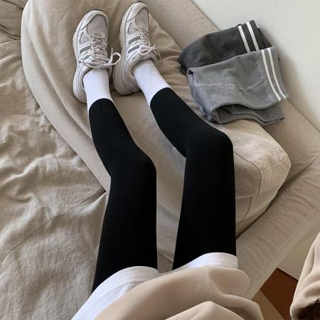 FA45907# 高腰打底裤女秋冬加绒保暖裤外穿弹力修身显瘦小脚 服裝批發女裝批發服飾貨源