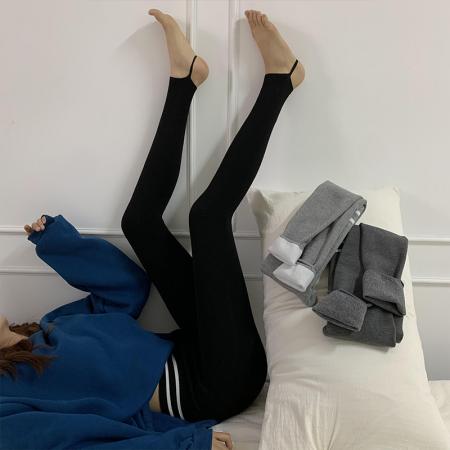 FA45908# 高腰打底裤女秋冬加绒保暖裤外穿弹力修身显瘦小脚 服裝批發女裝批發服飾貨源