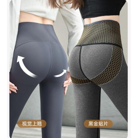 FA45916# 拉链塑身加绒鲨鱼裤女外穿秋冬新款打底裤高腰收腹提臀瑜伽裤 服裝批發女裝批發服飾貨源