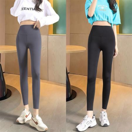 FA45917# 鲨鱼裤女五分外穿夏季七分高腰收腹弹力紧身显瘦瑜伽九分打底裤 服裝批發女裝批發服飾貨源
