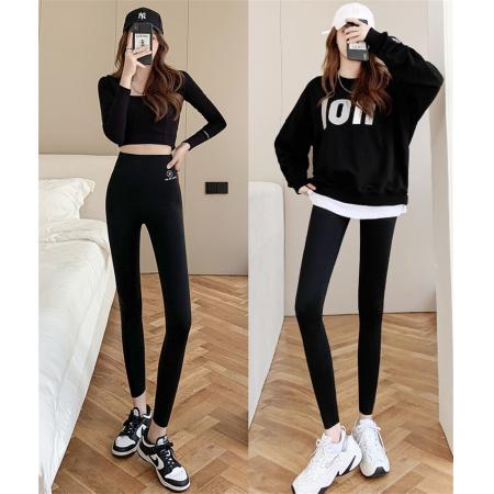 FA45918# 飞机标鲨鱼裤外穿高腰大码小脚裤瑜伽骑行健身打底裤 服裝批發女裝批發服飾貨源